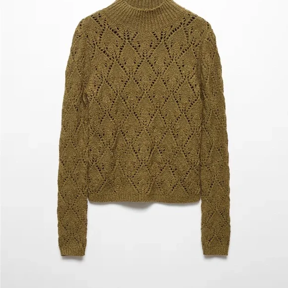 Olive Green Women's Sweater - Picture 2 of 8